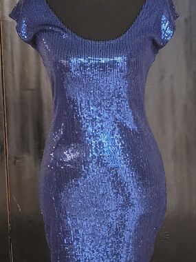Dynamite Royal Blue Sequin Mini Dress